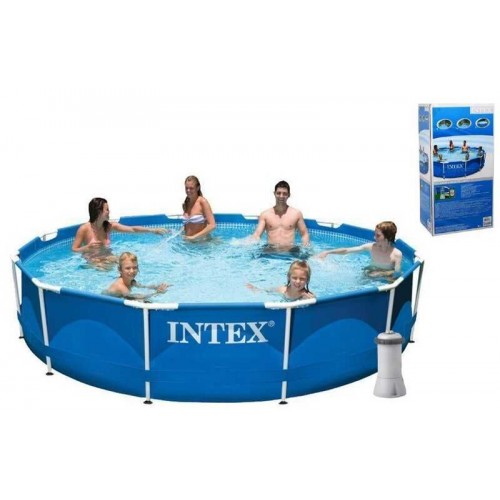 Intex Басейн каркасний фільтр/насос мережа 220-240 В, 366х76см, 6503л (Intex)