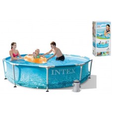 Intex Басейн каркасний круглий, діаметр 305см, висота 76см, насос-фільтр (1 250 л/ч), об'єм 4485л, в коробці