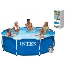 Intex Басейн каркасний об'єм: 4485л, розмір:305х76см, фільтр-насос 1250л/год, мережа 220-240В, вік 6+ років