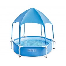 Intex Басейн каркасний 183x38см, Об'єм басейну:700л, вд 3-х років, CANOPY METAL FRAME POOL, вага 8,8кг