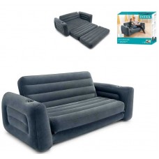 Intex Надувний диван 203х224х66 см, розкладається, підсклянники, в коробці