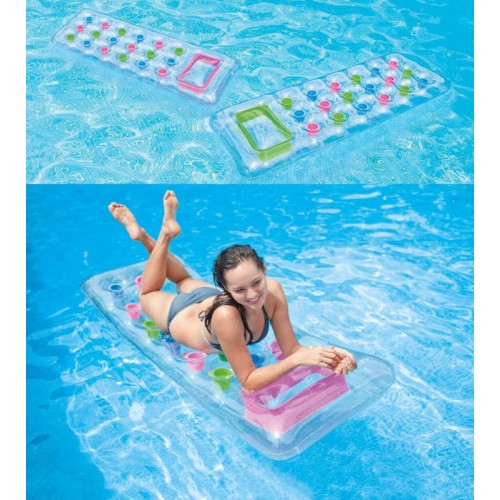 Intex Матрас винил 2 цвета, размером 188х71см, вес: 1 кг (Intex)