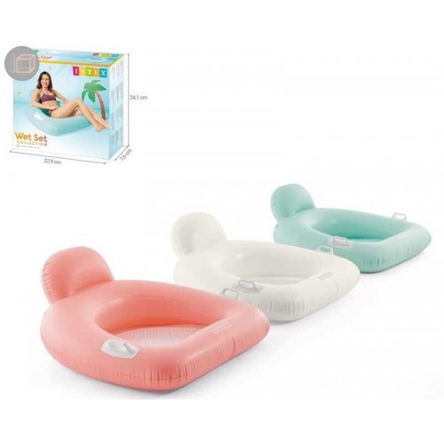 Intex Надувной плотик-кресло 3 цвета, размер 114x107 см, в коробке. ВЫДАЕТСЯ МИКС (Intex)