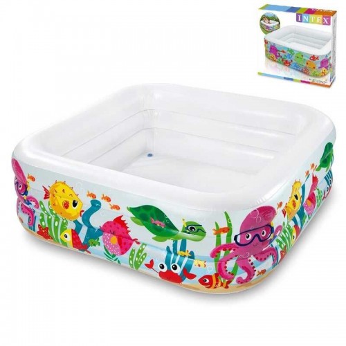Intex Басейн Блакитна лагуна (3) розміром 159-159-50см, обсяг: 344л, вага: 3,7кг, від 3-х років (Intex)