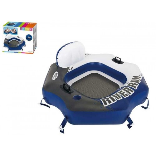 Intex Надувний пліт для плавання (4), розмір 130х126 см,в коробці (Intex)