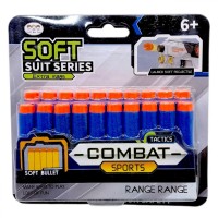 Мʼякі патрони (20 штук) із присосками, на аркуші