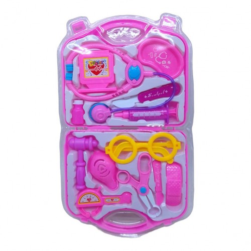 Набор врача в чемодане, 13 элем. (розовый) (MiC)