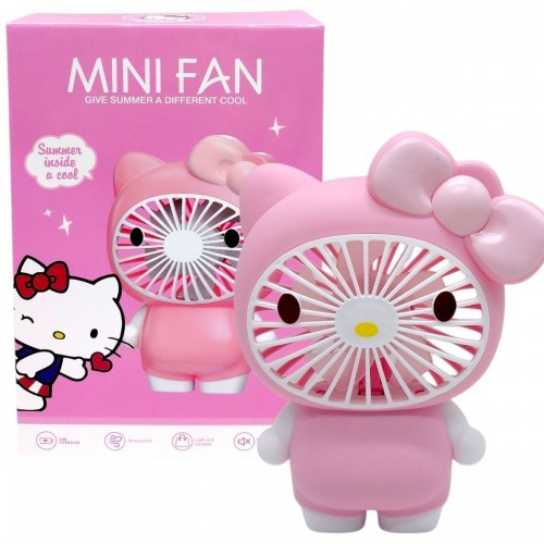 Вентилятор "MINI FAN", встроенный аккумулятор, USB Type-C, в коробке (HELLO KITTY) (MiC)