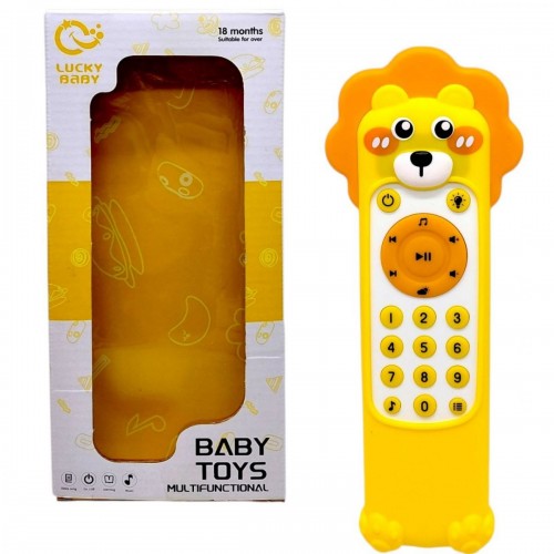 Пульт підсвічування (мелодії, звуки погоди та тварин, цифри, слова, озвучення англійською мовою, регулювання гучності, гумовий чохол) ЛЕВ (Lucky Baby)