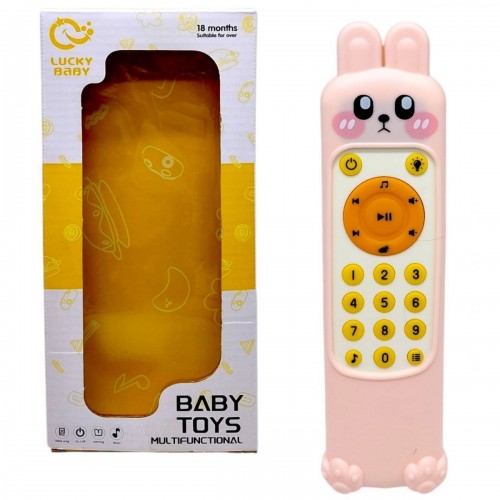 Пульт підсвічування (мелодії, звуки погоди та тварин, цифри, слова, озвучення англійською мовою, регулювання гучності, гумовий чохол) ЗАЄЦЬ (Lucky Baby)
