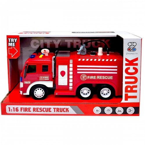 Машина на батарейках "Пожарная машина" (свет, звук, брызгает водой) 32*11,5*18,5 см (WENUI)