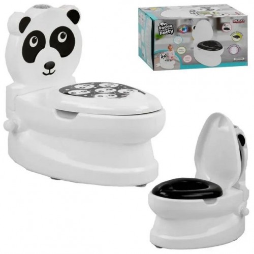 Горщик "Панда", спинка, знімний горщик, тримач для паперу, звуки води, підсвічування кнопки, в коробці (MiC)