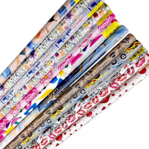 Подарочная листовая обертка 640 х 900мм (микс видов) (Fresh)