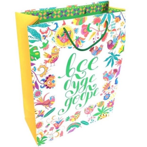 Пакет бумажный с ручками (32х42х14 см) (Art studio of Happiness)