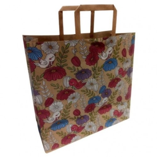 Пакет бумажный с ручками бурый (5 шт в упаковке) 32х15х30 см (Bourgeois)