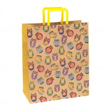 Пакет бумажный с ручками бурый (5 шт в упаковке) 32х15х38 см