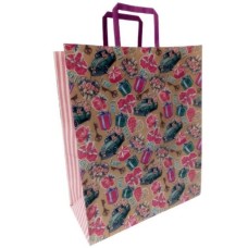 Пакет бумажный с ручками бурый (5 шт в упаковке) 32х15х38 см