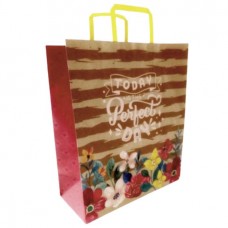 Пакет бумажный с ручками бурый (5 шт в упаковке) 32х15х38 см