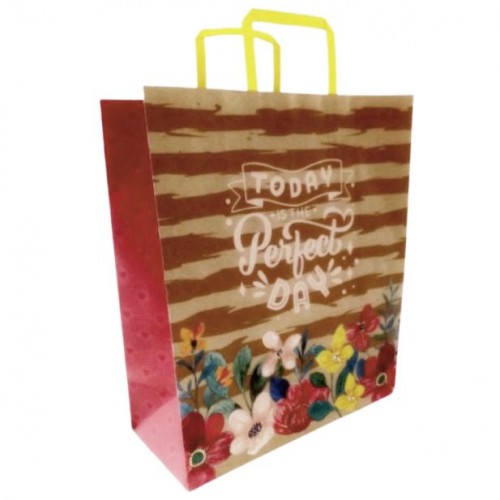 Пакет бумажный с ручками бурый (5 шт в упаковке) 32х15х38 см (Bourgeois)