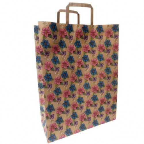 Пакет бумажный с ручками бурый (5 шт в упаковке) 32х15х42 см (Bourgeois)