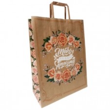 Пакет бумажный с ручками бурый (5 шт в упаковке) 32х15х42 см