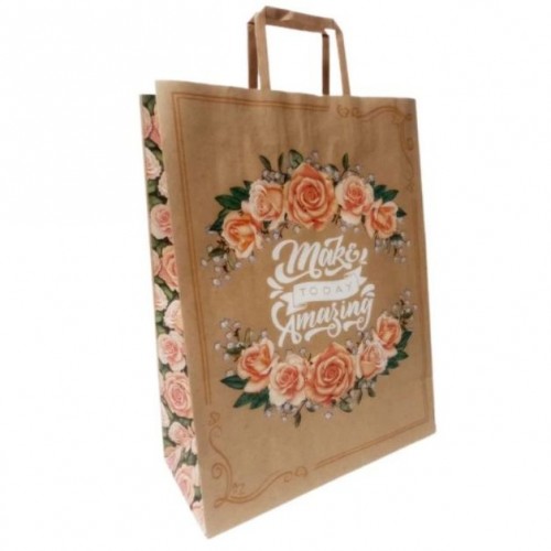 Пакет бумажный с ручками бурый (5 шт в упаковке) 32х15х42 см (Bourgeois)