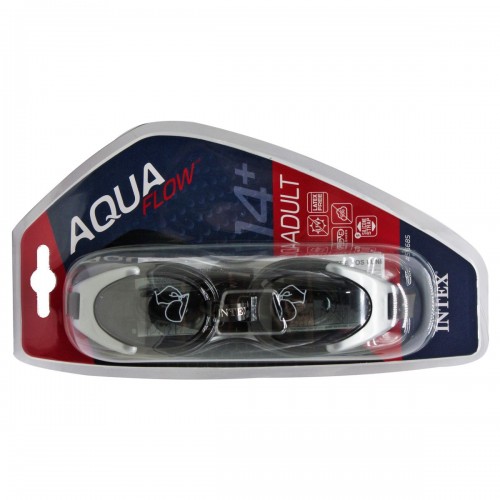 Очки для плавания "Aqua Flow" 14+ (черно-серые) (Intex)