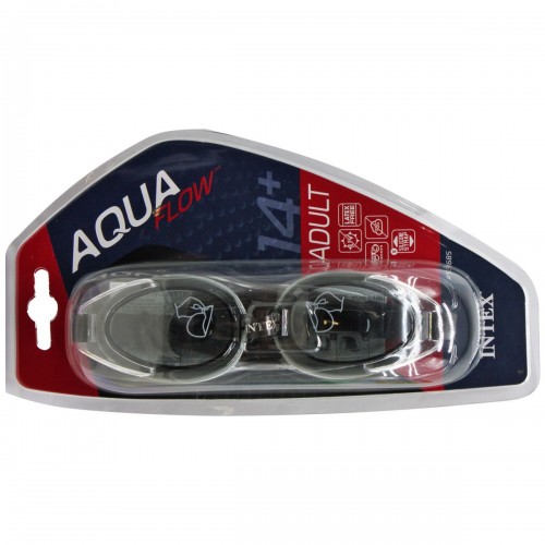 Очки для плавания "Aqua Flow" 14+ (черно-белые) (Intex)