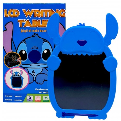 Планшет для рисования "STITCH" цветной, стилус, блокировка экрана, стирание, в коробке (СИНИЙ) (MiC)