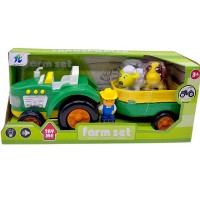 Трактор, подсветка, звуки, 3 фигурки, в коробке