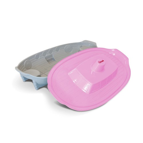 Песочница "Корабль" светло-розовый/светло-серый (Doloni)