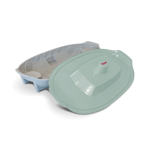 Песочница "Корабль" мятный/светло-серый (Doloni)