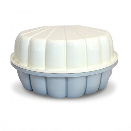 Песочница-бассейн "Ракушка", кремовая/св. серый (81х81х20 см) (Doloni)