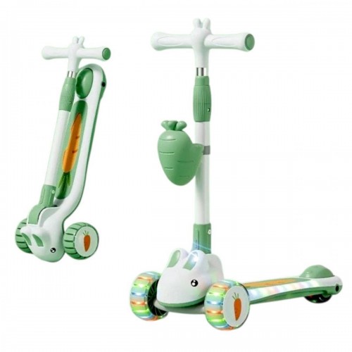 Самокат триколісний "Skyper" (колеса PU 125х40мм зі світлом, озвучування та підсвічування платформи, кермо складне, кошик) (Skyper)