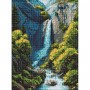 Набір з алмазною мозаїкою "Водоспад у горах" 30х40см (Ідейка)