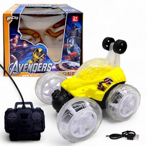 Машинка-трюкач на радио-управлении "Мстители" (ЖЕЛТАЯ) (MiC)