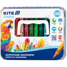 Маркеры акриловые с жидкими чернилами, 36шт Kite Creative
