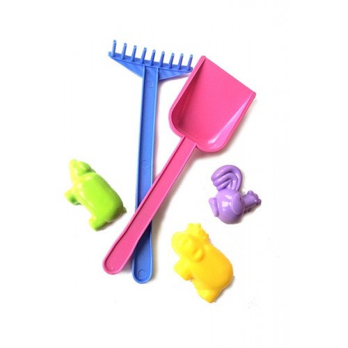 Песочный набор "Грабельки, лопатка и 3 пасочки" (Максимус)