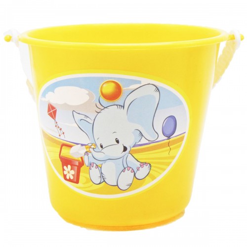 Ведро детское "Пляжные развлечения", желтое (Maximus)