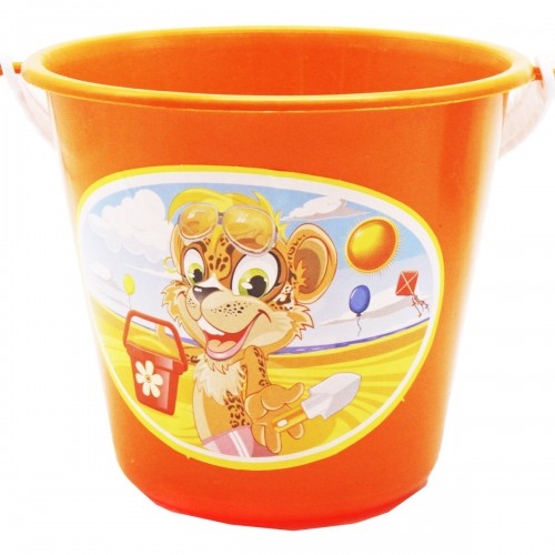 Ведро детское "Пляжные развлечения", оранжевое (Maximus)