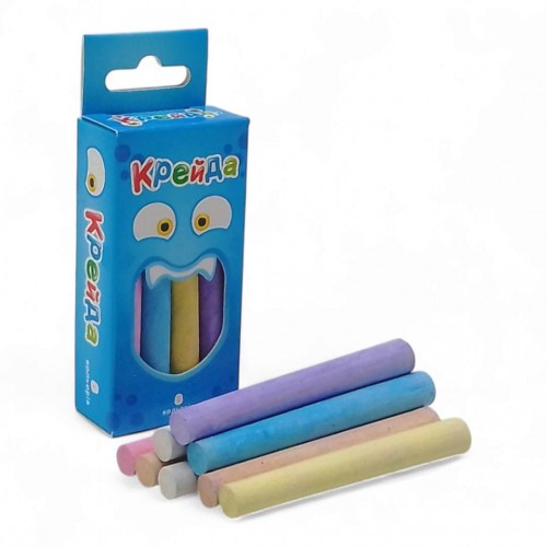 Мел маленький, круглый - 8 штук (разноцветный) (Strateg)