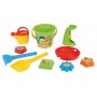 Набір для піску IML 10 елементів, (лопатка, граблі, відерце, сито, 4 формочки) (Wader)