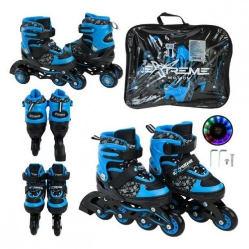 Роликові ковзани, розмір S (30-33) колеса PU 1 світло (у сумці 38*7*31 см) (MiC)