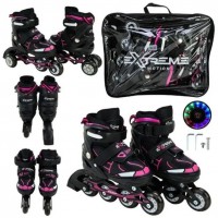 Роликові ковзани, розмір S (30-33) колеса PU 1 світло (у сумці 38*7*31 см)