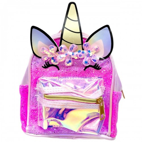 Рюкзак дитячий "Єдиноріжка" 18х15х8 см (РОЖЕВИЙ) (MiC)