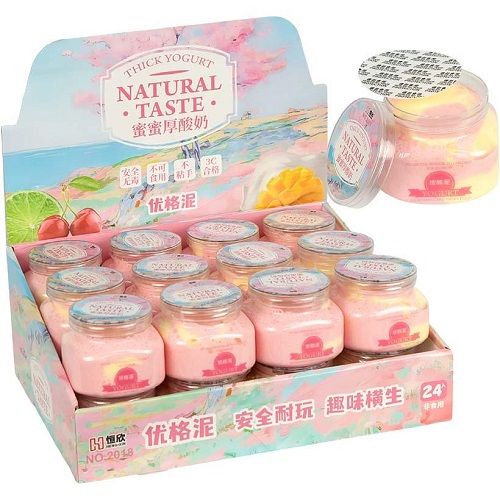 Іграшка-антистрес-слайм "Yogurt" 150 г у баночці (MiC)