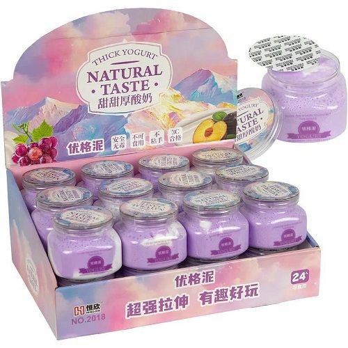Іграшка-антистрес-слайм "Yogurt" 150 г у баночці (MiC)