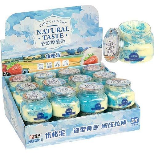 Іграшка-антистрес-слайм "Yogurt" 150 г у баночці (MiC)