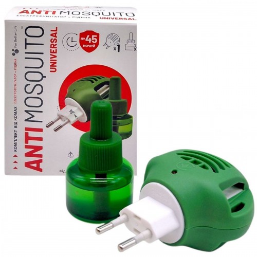 ЭЛЕКТРОФУМИГАТОР + ЖИДКОСТЬ ОТ КОМАРОВ 45 НОЧЕЙ ANTI MOSQUITO (ANTI MOSQUITO)