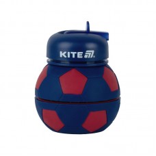 Силіконова пляшка для води, 550 мл, червоно-синя